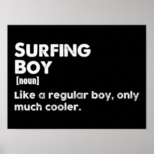 Poster Garçon de surf Définition drôle Surfeur