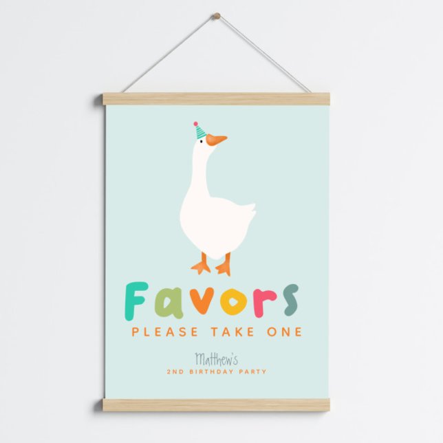 Poster Garçon deux oie idiote 2ème pancarte de faveur d'a (Créateur téléchargé)
