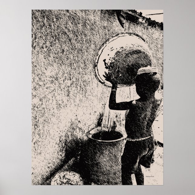 Poster Garçon...Eau quotidienne (Devant)