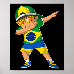 Poster Garçon enfant moitié brésilien moitié ukrainien Br