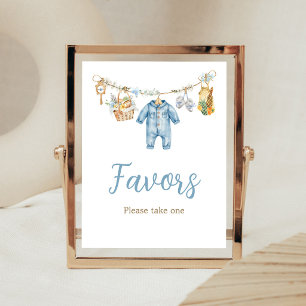 Poster Garçon Enseigne de Faveurs de Baby Shower Produit 