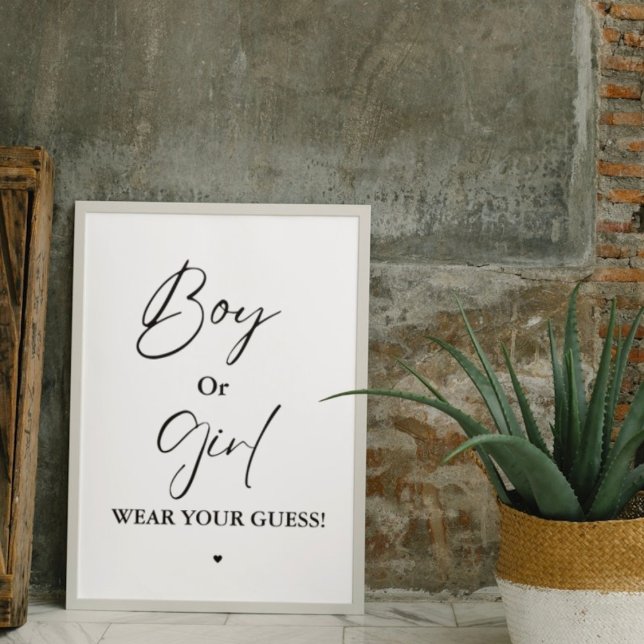 Poster Garçon ou fille Portez votre devinette jeu de baby (Créateur téléchargé)