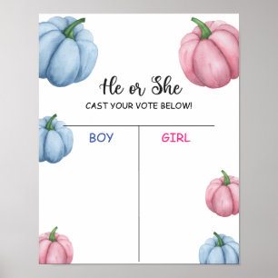 Poster Garçon ou fille que nous CITROUILLES connaissons l