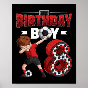 Poster Garçon qui fait le dab 8 ans Joueur de football 8e