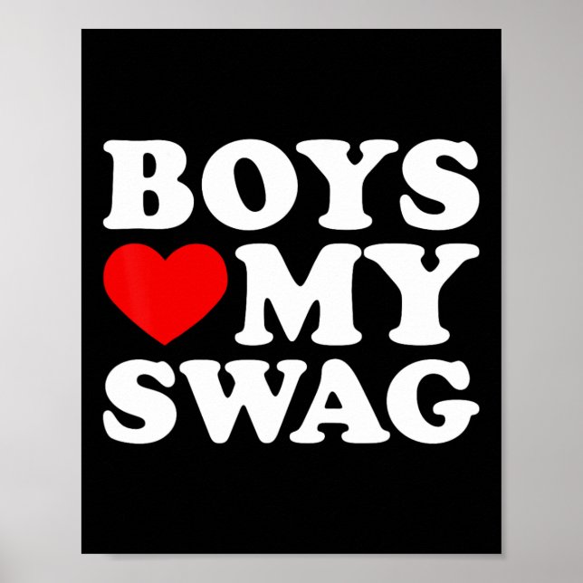 Poster Garçons Aimer Mon Swag Garçons Coeur Mon Swag Vale (Devant)