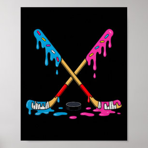 Poster Garçons de hockey sur glace à la crème glacée Joue