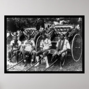 Poster Garçons Durban, Afrique du Sud 1897 de Rickshaw