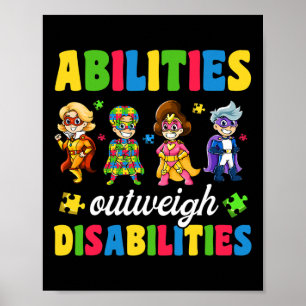 Poster Garçons Enfants Autisme Handicap Sensibilisation