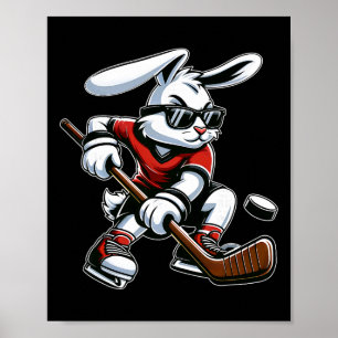 Poster Garçons Enfants Lapin de Pâques Heureux Jouant au 