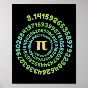 Poster Garçons Filles Pi Day Infinity Math Lover Geek Ner