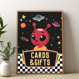 Poster Garçons Néon Galaxie Espace Cartes Cadeaux Alien P