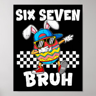 Poster Garçons Pâques Drôle Dabbing Lapin Bruh Six Sept 6
