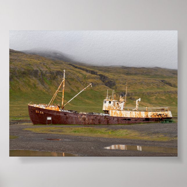 Poster Gardar BA 64 shipwreck (Devant)