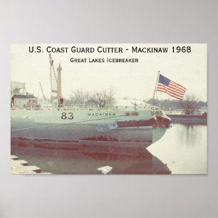 Poster Garde côtière américaine Mackinaw Icebreaker