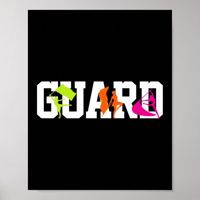 Poster Garde couleur bande de marquage (Devant)