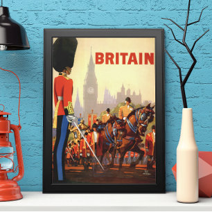 Poster Garde royale britannique du roi vintage Grande-Bre