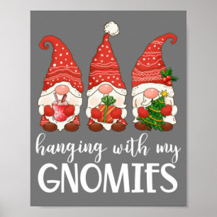 Poster Garden Gnome Pajamas Christmas - Hanging With My
