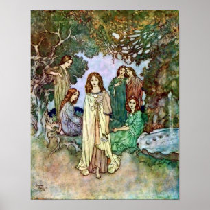 Poster Garden of Paradise Edmund Dulac Art