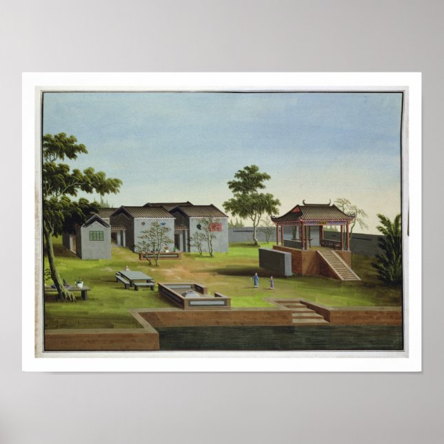 Poster Garden Scene, c.1820-40 (w/c on paper) 3 (Devant)