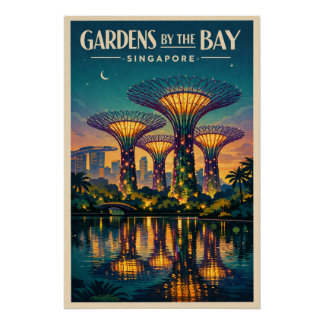 Poster Gardens by the Bay in Singapore