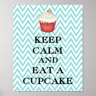 Poster Garder Calme Cupcake