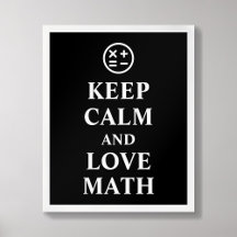 Garder calme et amour Math Symboles de la typograp