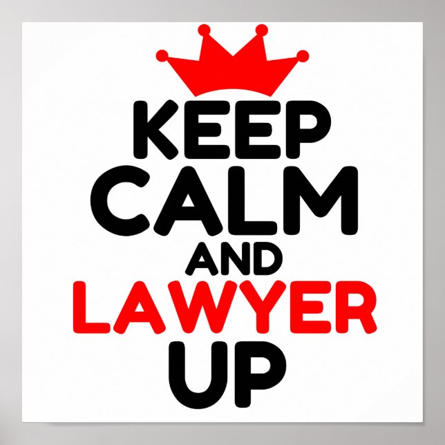 POSTER GARDER CALME ET AVOCAT EN AVANT (Devant)
