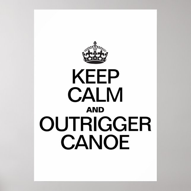 POSTER GARDER CALME ET CANOË EXTRIGUEUR (Devant)