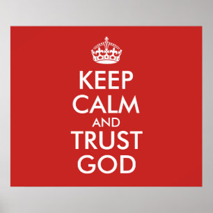 POSTER GARDER CALME ET CONFIANCE DIEU