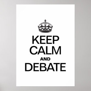 POSTER GARDER CALME ET DÉBAT