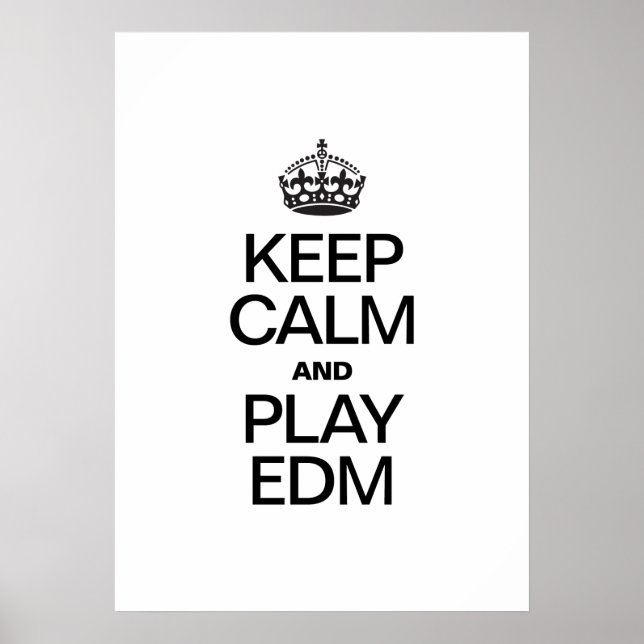 POSTER GARDER CALME ET JOUER EDM (Devant)