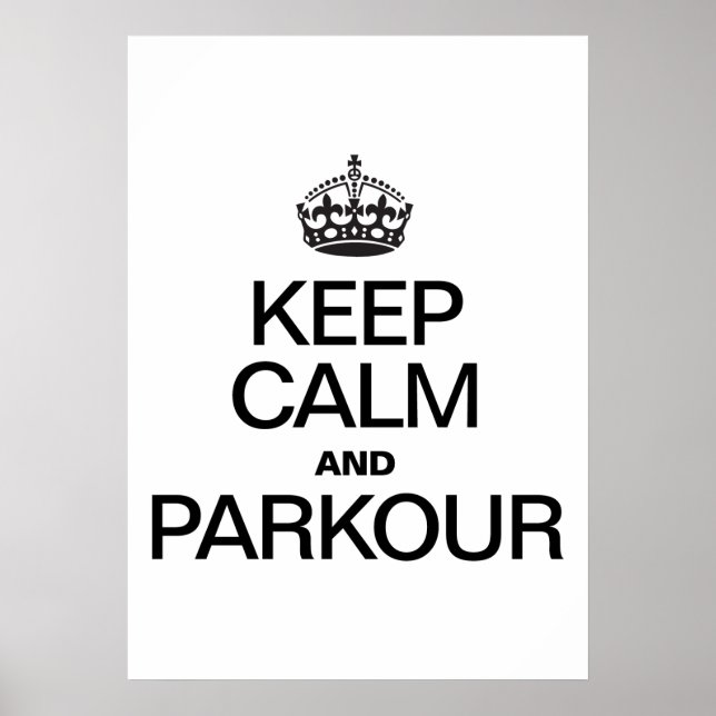 POSTER GARDER CALME ET PARKOUR (Devant)