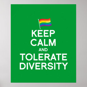 POSTER GARDER CALME ET TOLÉRER LA DIVERSITÉ