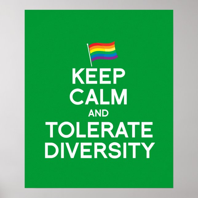 POSTER GARDER CALME ET TOLÉRER LA DIVERSITÉ (Devant)