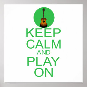 Poster Garder calme Guitare Parodie