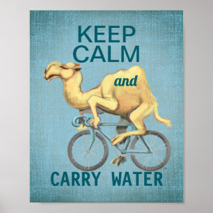 Poster garder calme motivation chameau