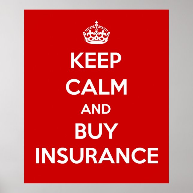 Poster Garder l'assurance calme et achat (Devant)