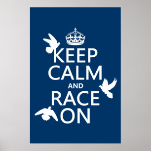 Poster Garder le calme et la course (Pigeons) (toutes les