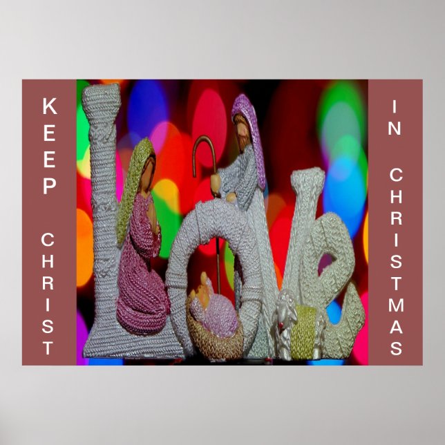 Poster Garder le Christ à Noël (Devant)