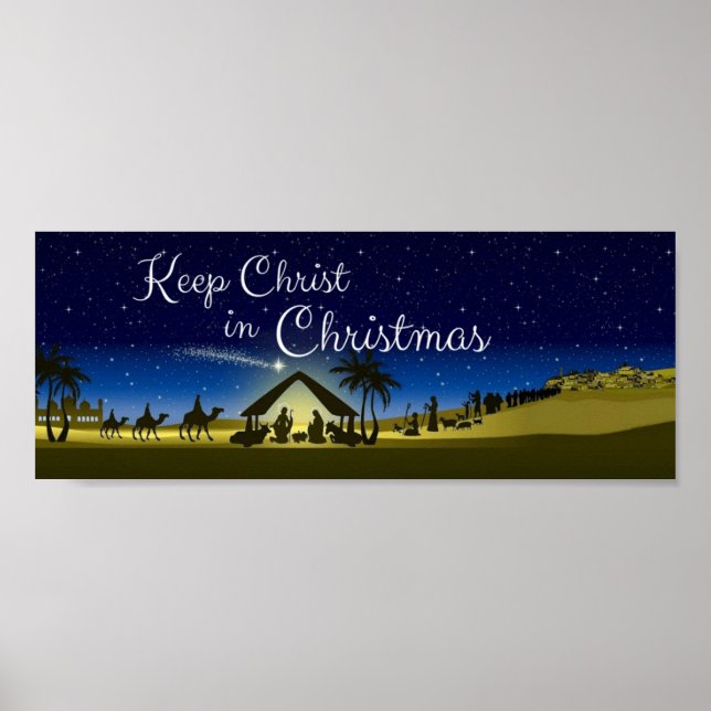 Poster Garder le Christ à Noël (Devant)