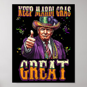 Poster Garder Mardi Gras Grand Amusant Trump Mardi Gras 2