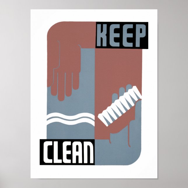 Poster Garder propre (Devant)