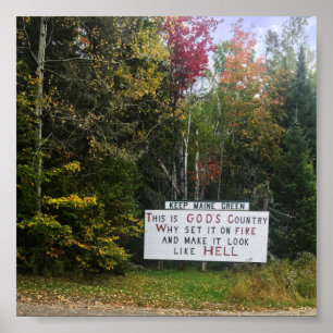 Poster garder vert maine