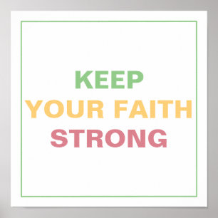 Poster GARDER VOTRE FOI FORT Transformation Spirituelle
