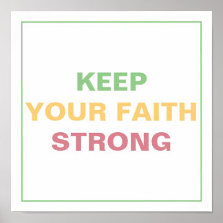 Poster GARDER VOTRE FOI FORT Transformation Spirituelle