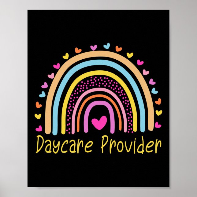 Poster Garderie de garderie enseignant Rainbow (Devant)