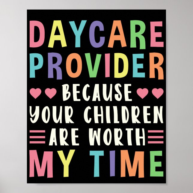 Poster Garderie Parce Que Vos Enfants Vont La Peine (Devant)