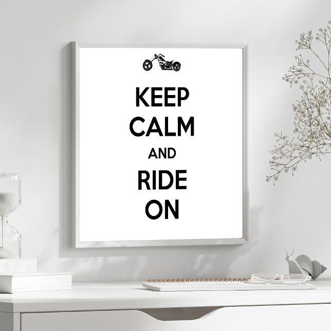 POSTER GARDEZ CALME ET CONTINUEZ À ROULER (Créateur téléchargé)