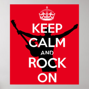 POSTER GARDEZ CALME ET ROCK ON