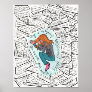 Poster Gardez (inquiétude) 11x14 de persistance